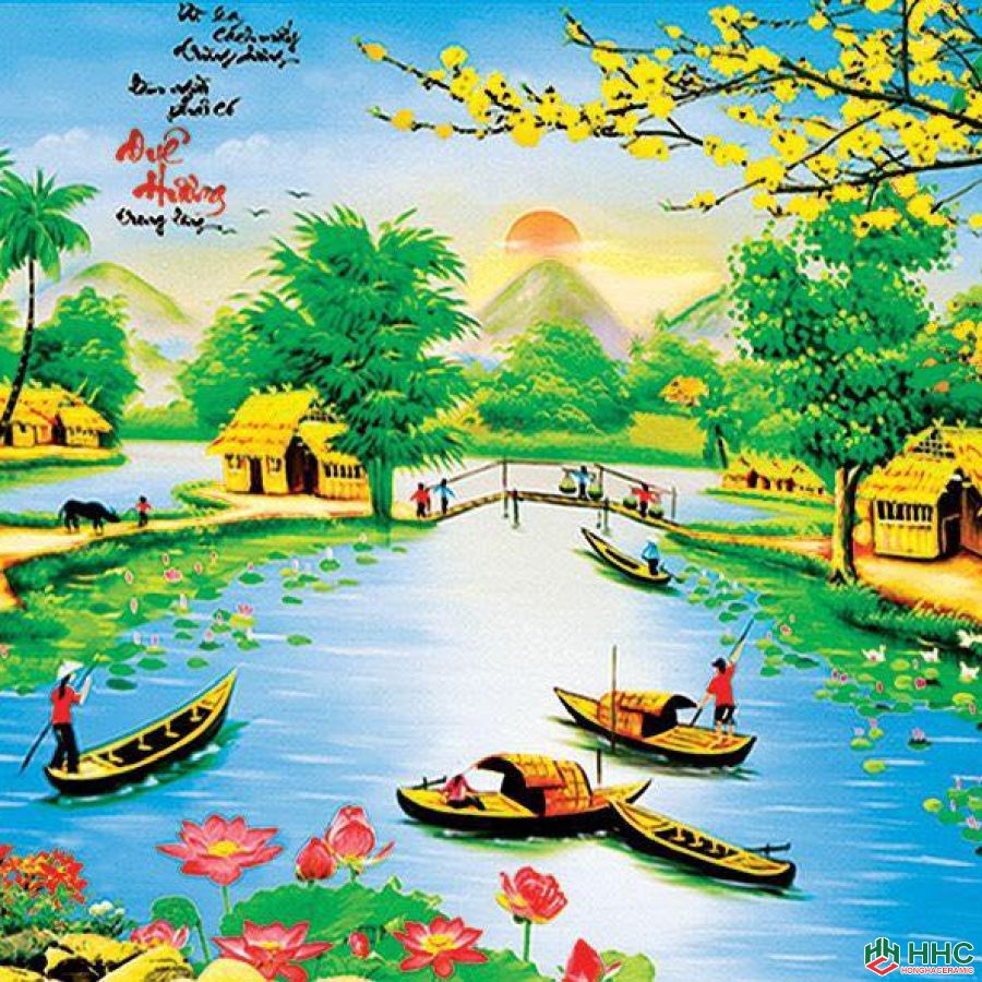 Gạch tranh 3D Quê hương